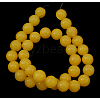 Natural Yellow Jade Beads Strands X-JBR6mm-7-2