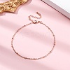 Brass Satellite Chains  Bracelets for Women BJEW-G735-19RG-1