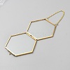 Iron Hexagon Hanging Photo Frames AJEW-WH0596-321-2