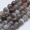 Round Natural Botswana Agate Bead Strands G-I166-02-6mm-1