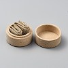 Column Wooden Ring Display Box CON-WH0095-112-2