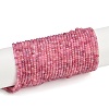 Faceted Rondelle Natural Red Tourmaline Bead Strands G-F289-45-2