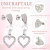 Unicraftale 40Pcs 304 Stainless Steel Stud Earring Findings STAS-UN0056-53-4