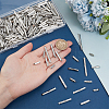   280Pcs 7 Styles Iron Slide On End Clasp Tubes IFIN-PH0002-13-3