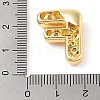 Brass Micro Pave Clear Cubic Zirconia Pendant KK-Z046-01G-F-3