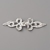 Zinc Alloy Crystal Rhinestone Snap Lock Clasps FIND-WH0008-21S-2