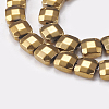 Electroplated Non-magnetic Synthetic Hematite Beads Strands G-P367-E02-1