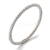 Texture Ion Plating(IP) 304 Stainless Steel Bangles for Women BJEW-K252-02P-1