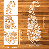 3Pcs 3 Styles PET Hollow Out Drawing Painting Stencils DIY-WH0394-0128-2