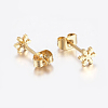 304 Stainless Steel Ear Studs EJEW-E225-01G-2