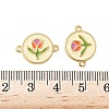 Brass Colorful Enamel Connector Charms KK-C110-10G-3