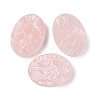 Natural Rose Quartz Cabochons G-K338-38B-02-1