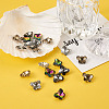 Electroplated Glass Charms EGLA-TA0001-09-5