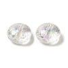 Transparent UV Plating Rainbow Iridescent Acrylic Beads OACR-A021-07-2