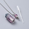 Natural Gemstone Perfume Bottle Pendant Necklaces NJEW-F251-09P-6