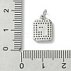 Rack Plating Brass Micro Pave Clear Cubic Zirconia Charms KK-G501-01F-P-3