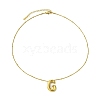 Ion Plating(IP) Initial Letter 304 Stainless Steel Pendant Necklace NJEW-R265-05G-G-2