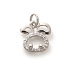 Rack Plating Brass Micro Pave Cubic Zirconia Pendants KK-H508-28P-02-1