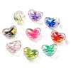 Two Tone UV Plating Transparent Acrylic European Beads OACR-F004-06-1