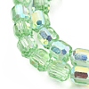 Electroplate Transparent Column Glass Beads Strands EGLA-A043-02-AB10-3