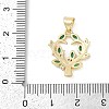 Rack Plating Brass Micro Pave Cubic Zirconia Pendants KK-H509-04G-3