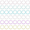 150Pcs 6 Colors Plastic Loose Leaf Book Binder Hinged Rings FIND-TA0010-54A-2