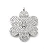 Brass Micro Pave Clear Cubic Zirconia Pendants KK-L228-47P-1