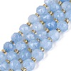 Ombre Effect Dyed Transparent Crackle Glass Beads Strands GLAA-Q111-8MM-01-2