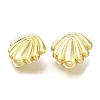 Rack Plating Shell Shape Brass Stud Earrrings EJEW-L097-11G-2