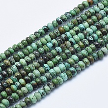 Natural African Turquoise(Jasper) Beads Strands G-E444-49-4mm