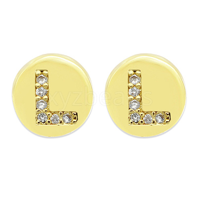 Brass Micro Pave Clear Cubic Zirconia Beads KK-T030-LA843-LX3-1
