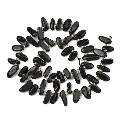 Natural Black Obsidian Beads Strands LS-G-F821-C02-01-1