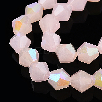 Imitation Jade Electroplate Glass Beads Strands EGLA-A039-J6mm-L07-1