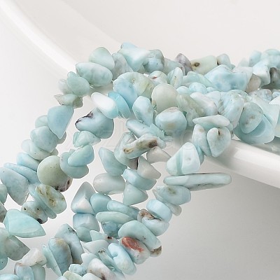 Chip Natural Larimar Bead Strands G-M349-09-1