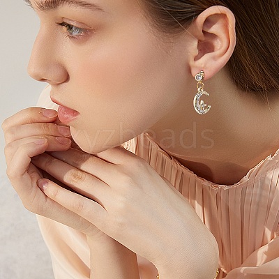 5 Pairs Rack Plating Brass Micro Pave Cubic Zirconia Stud Earring Findings KK-SZ0005-96-1