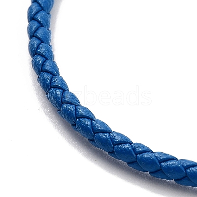 Braided Round Imitation Leather Bracelets Making BJEW-H610-01P-15-1