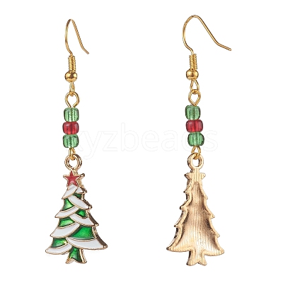Brass Dangle Earrings EJEW-JE04511-S-1