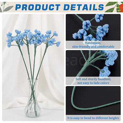 Cotton Knitting Artificial Gypsophila Flower AJEW-WH0314-414A-1