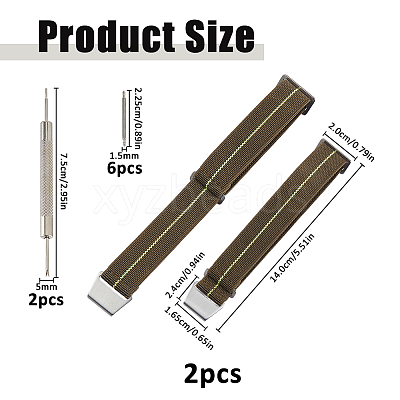Nylon Watch Bands AJEW-WH0643-117D-1