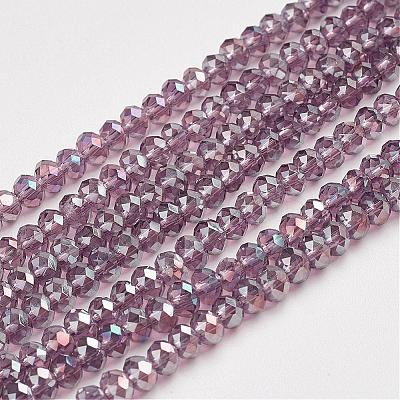 Electroplate Glass Beads Strands EGLA-D020-3x2mm-81-1