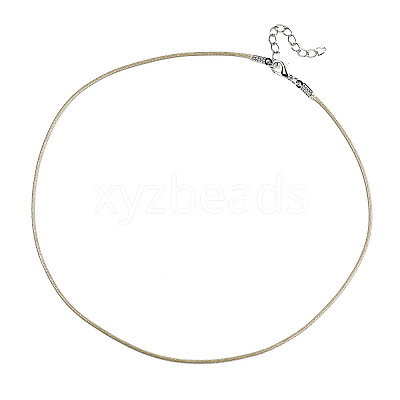 Waxed Cotton Cord Necklace Making X-MAK-S034-024-1