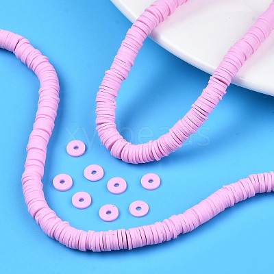 Handmade Polymer Clay Beads Strands CLAY-R089-6mm-057-1