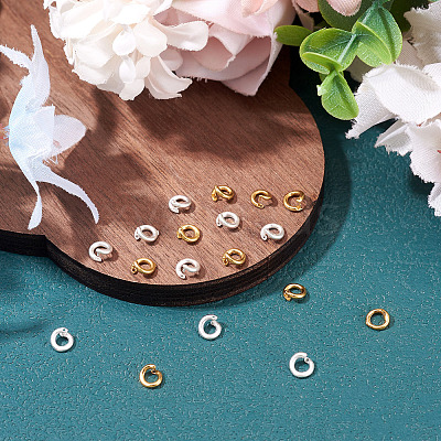 20Pcs 2 Colors Brass Open Jump Rings KK-TA0008-83-1
