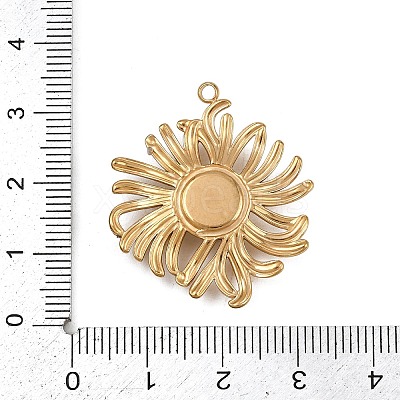 304 Stainless Steel Pendants STAS-G363-09G-1