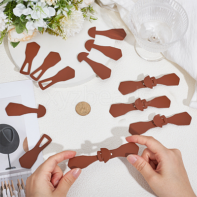 8Pcs 1-Hole PU Leather Buttons FIND-GF0008-82B-1