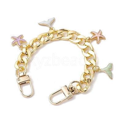 Ocean Theme Alloy Bag Chains Strap AJEW-BA00134-1