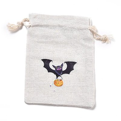 Halloween Cotton Cloth Storage Pouches LS-ABAG-M004-01G-1