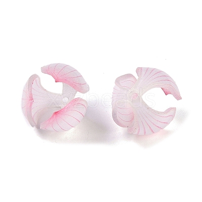 Simulation Lotus Shape Acrylic Bead Caps SACR-A008-02-1