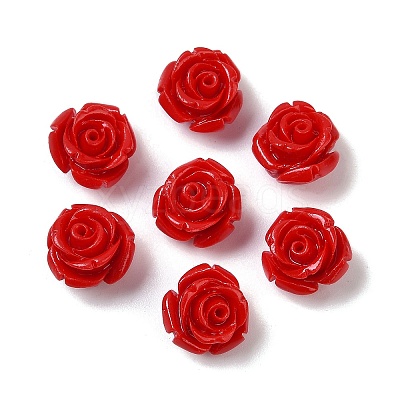 Synthetic Coral Carved Beads CORA-H003-01A-14-1