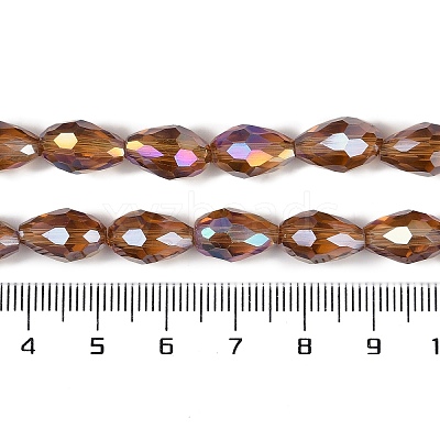 Transparent Electroplate Glass Beads Strands EGLA-N013-T10mm-B16-1